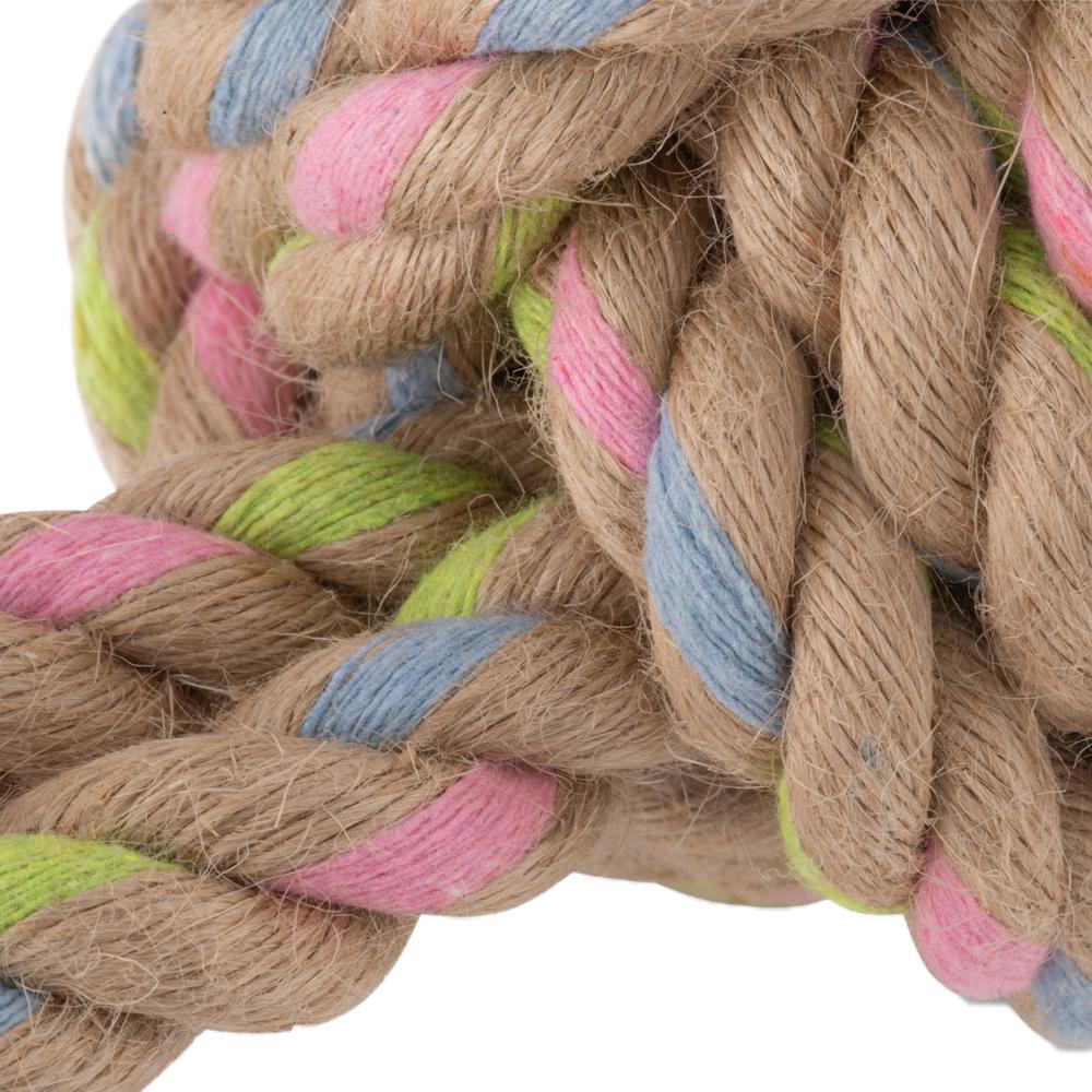 Natural Hemp Rope Ball With Loop Toy