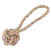 Natural Hemp Rope Ball With Loop Toy