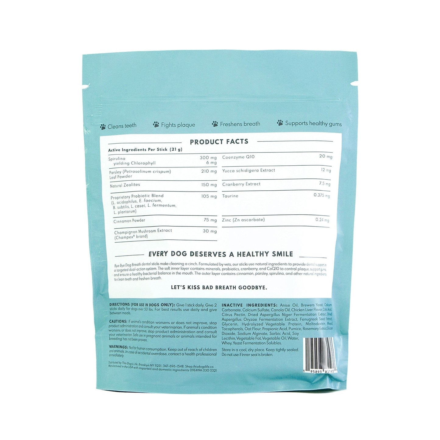 Bye Bye Dog Breath® Dental Sticks