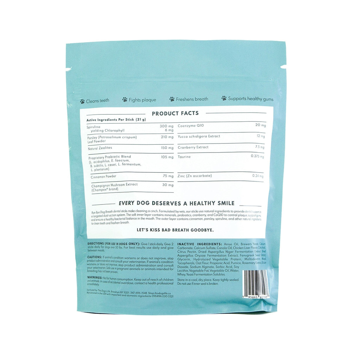 Advanced Bye Bye Dog Breath dental care