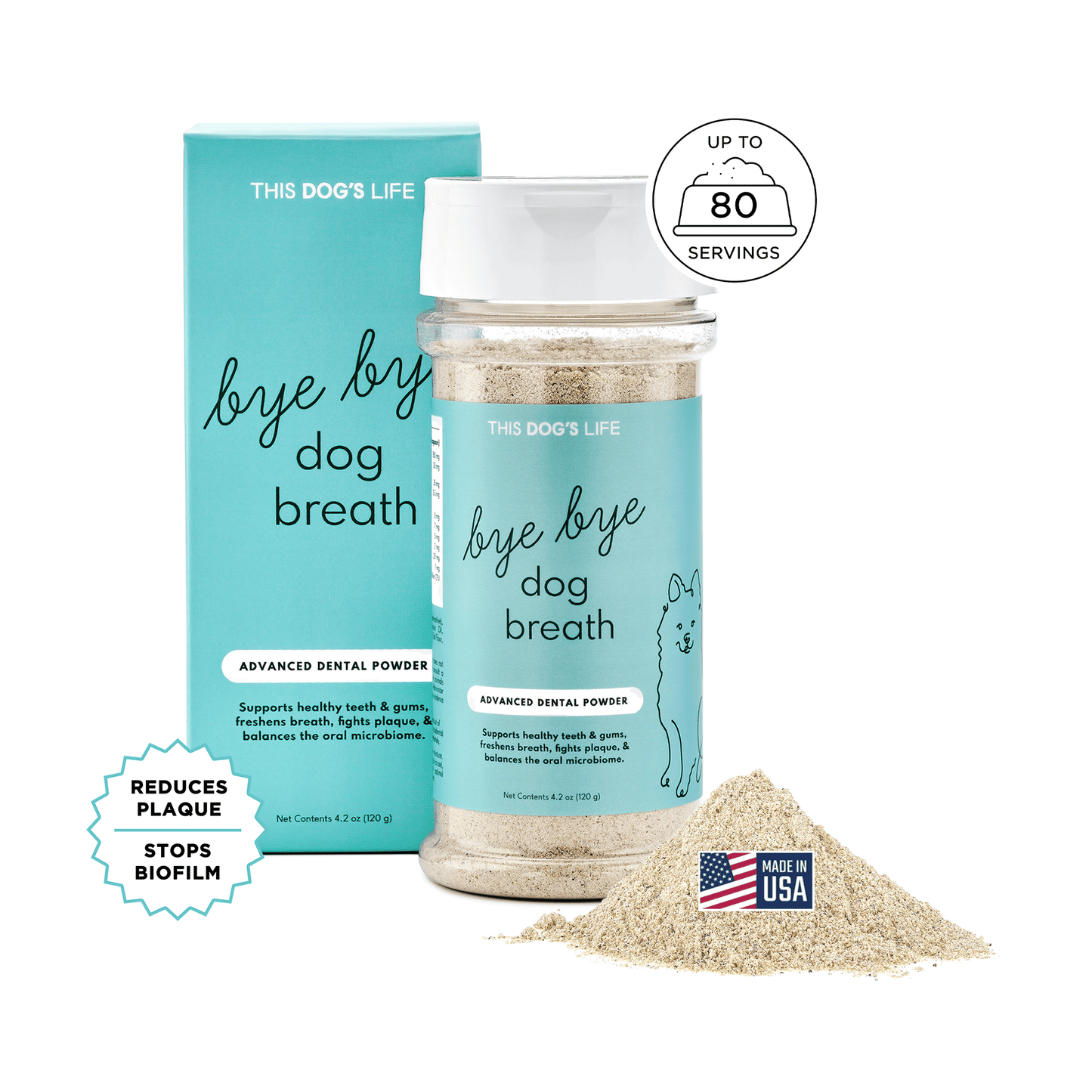 Advanced Bye Bye Dog Breath® Dental Powder