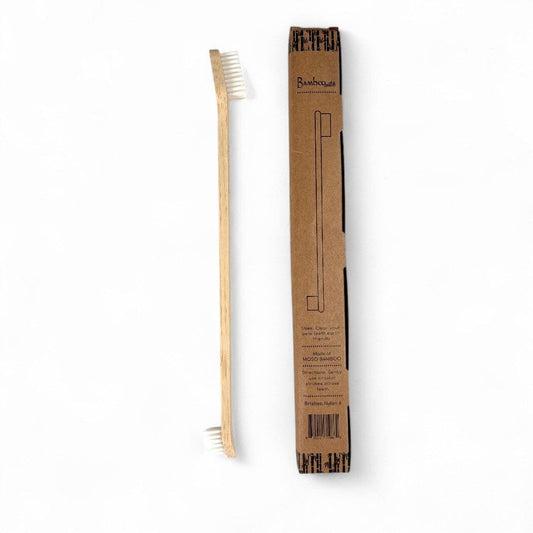 Double-Sided Bamboo Dog Toothbrush