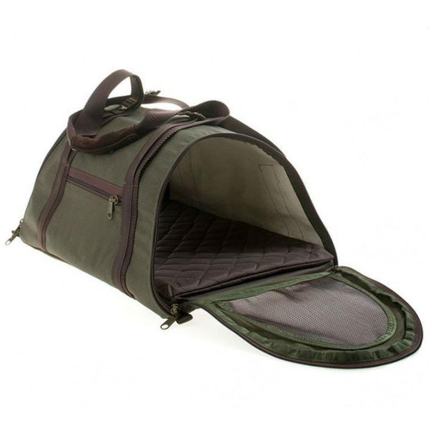 Airline-Approved Dome-Shaped Dog Carrier in Olive - This Dog's Life