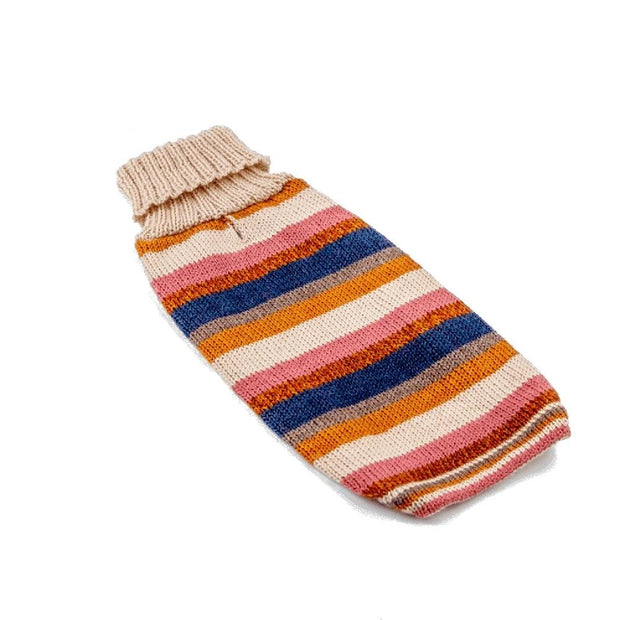Multicolored Striped Wool Dog Sweater