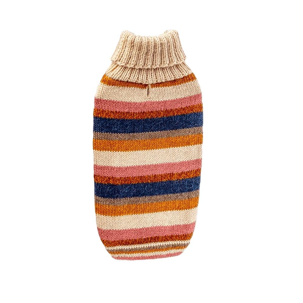 Multicolored Striped Wool Dog Sweater