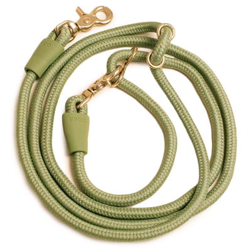 Eco-Friendly Infinity Leash in Moss Green