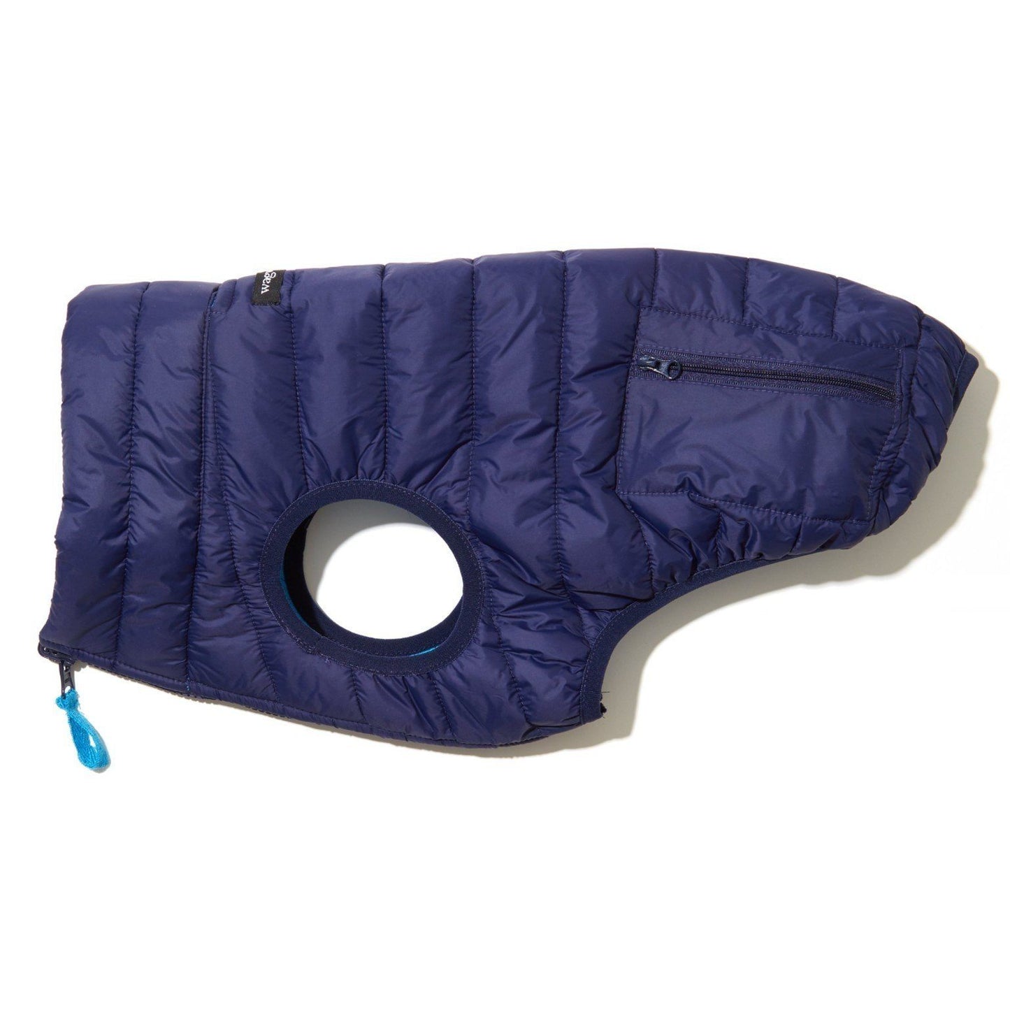 Reversible Water-Resistant Puffer Jacket Vest in Cobalt Blue and Aqua
