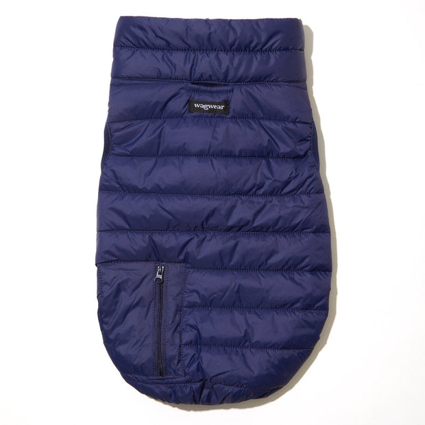 Reversible Water-Resistant Puffer Jacket Vest in Golden Yellow and Hunter Green