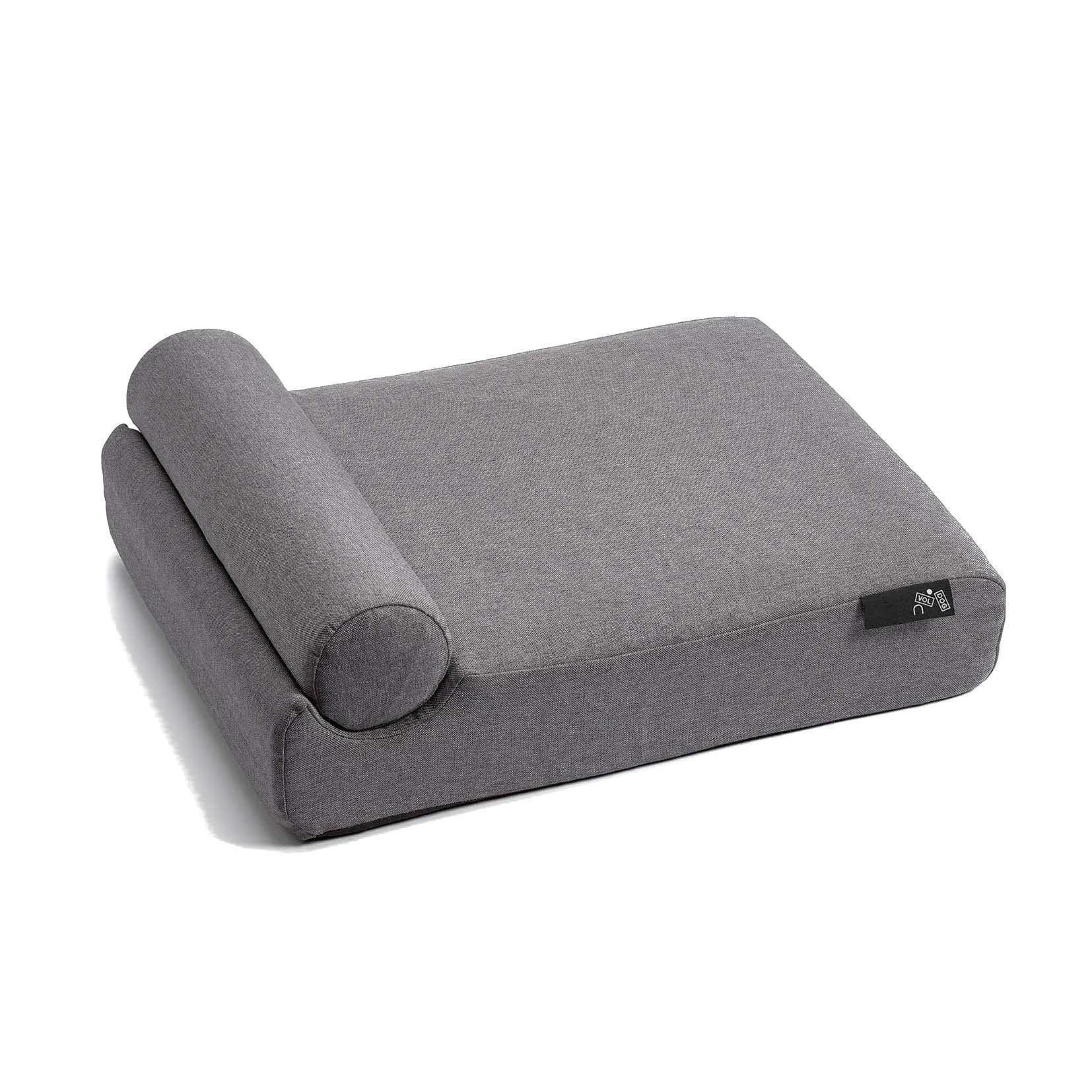 Memory Foam Dog Bed With Pillow in Silver Gray - This Dog's Life