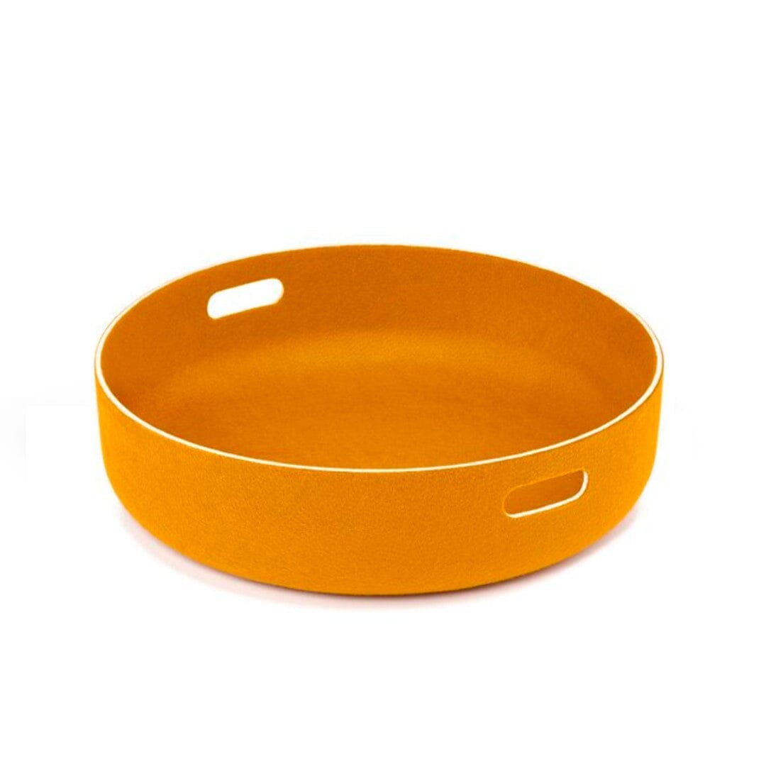 MiaCara Cesto Dog Toy Basket in Saffron Yellow