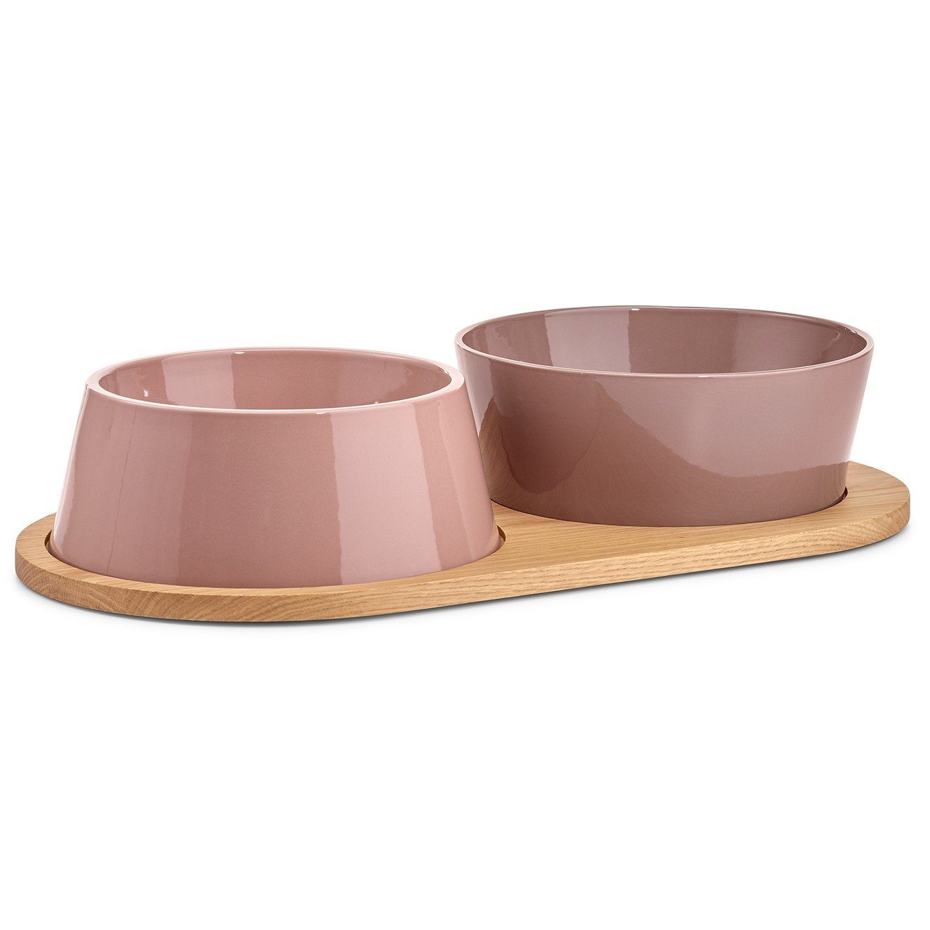 Doppio Dog Bowl Set in Concrete