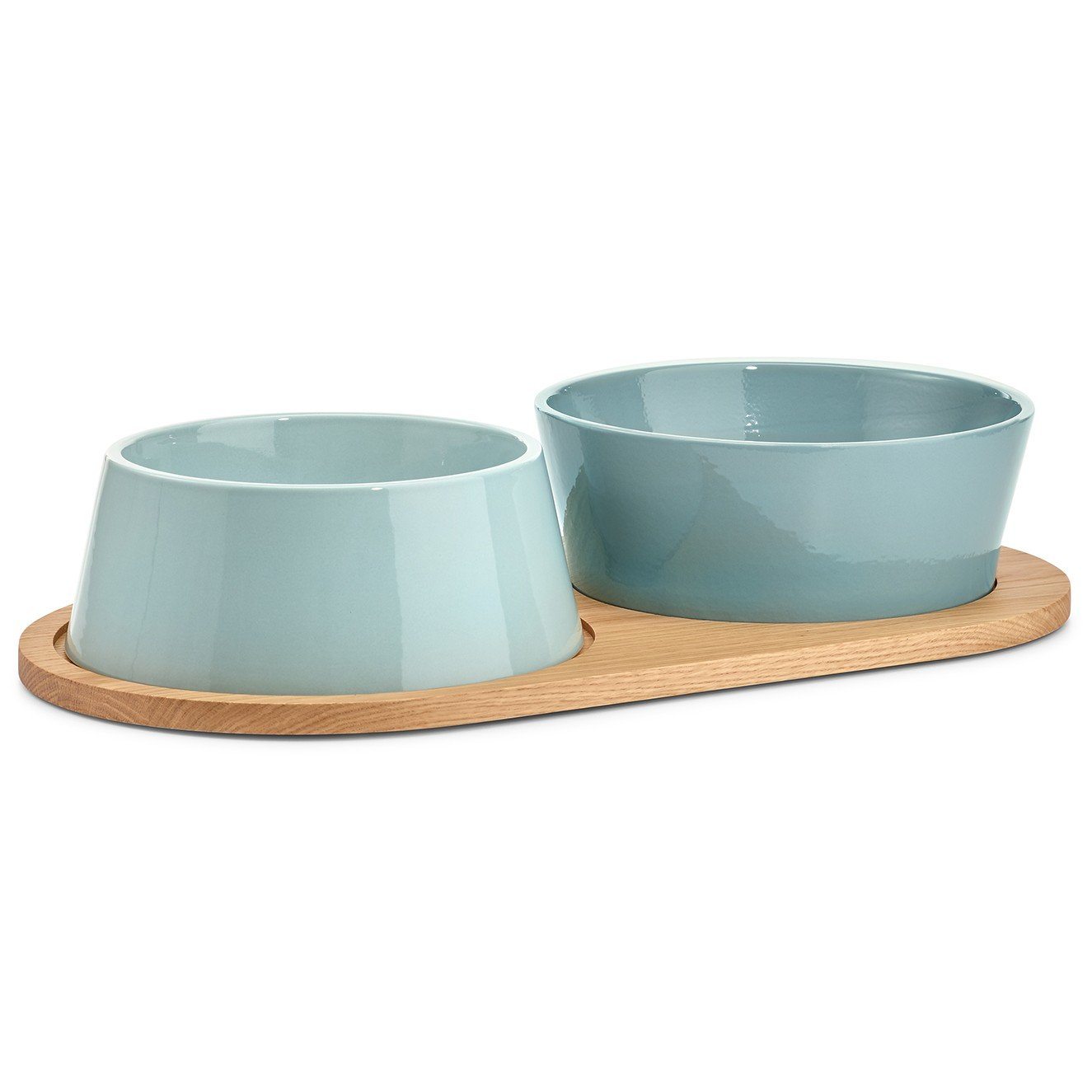 Doppio Dog Bowl Set in Concrete