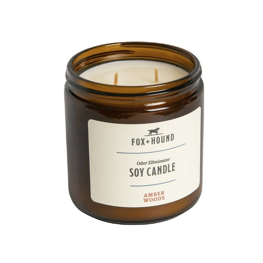 Dog Odor Eliminator Soy Candle in Amber Woods