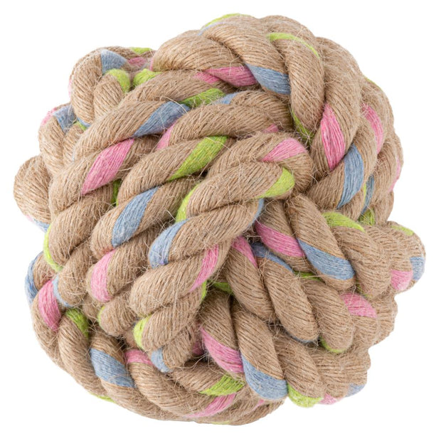 Natural Hemp Rope Ball With Loop Toy