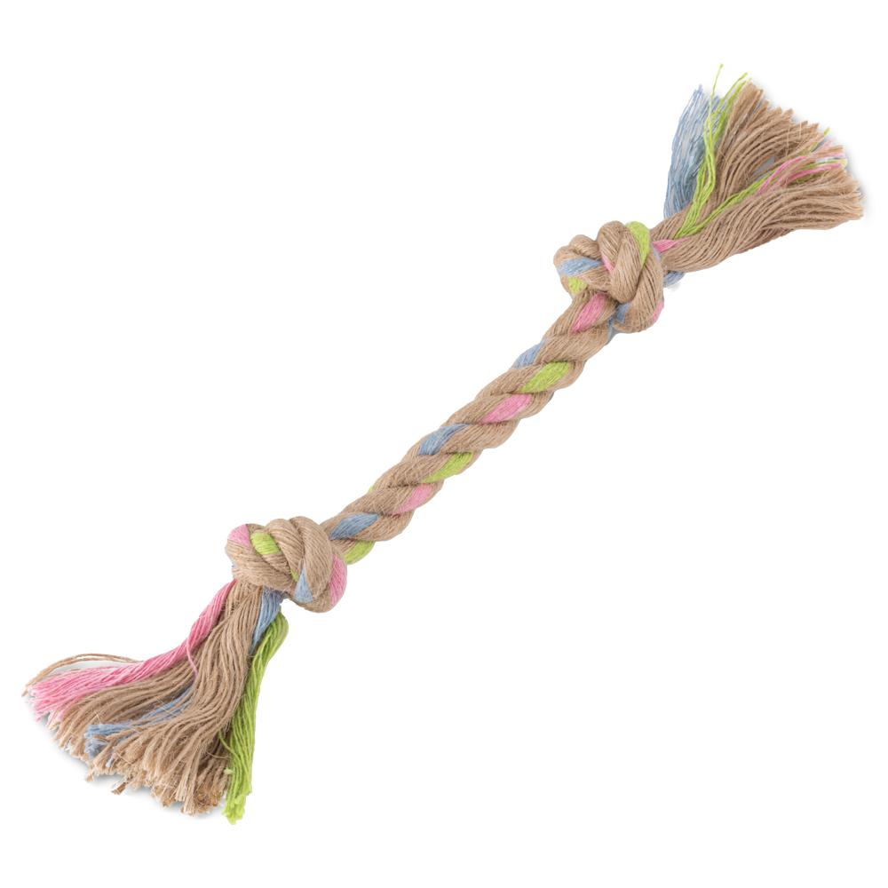 Natural Hemp Rope Double Knot Dog Toy