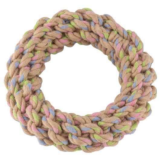 Natural Hemp Braided Circle Dog Toy