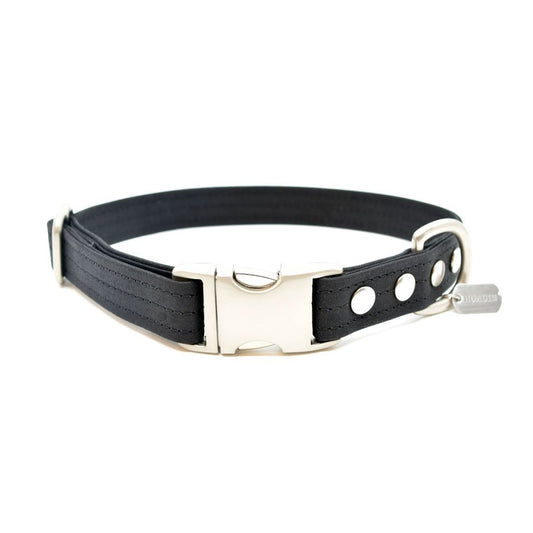 Vegan Eco-Friendly Canvas Collar in Ebony Black - This Dog's Life