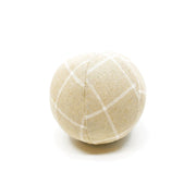Eco-Friendly Toy Ball in Beige Flax Plaid