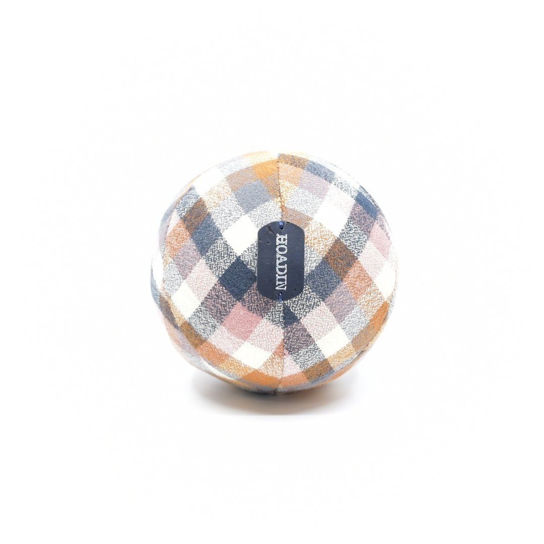 Eco Friendly Toy Ball Orange Flannel Plaid