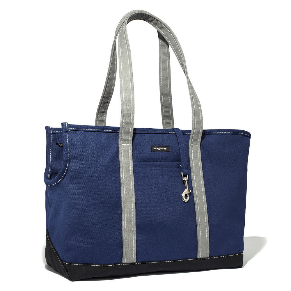 Versatile Tri-Color Dog Carrier in Navy, Black and Gray - This Dog's Life