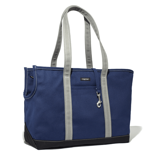 Versatile Tri-Color Dog Carrier in Navy, Black and Gray - This Dog's Life