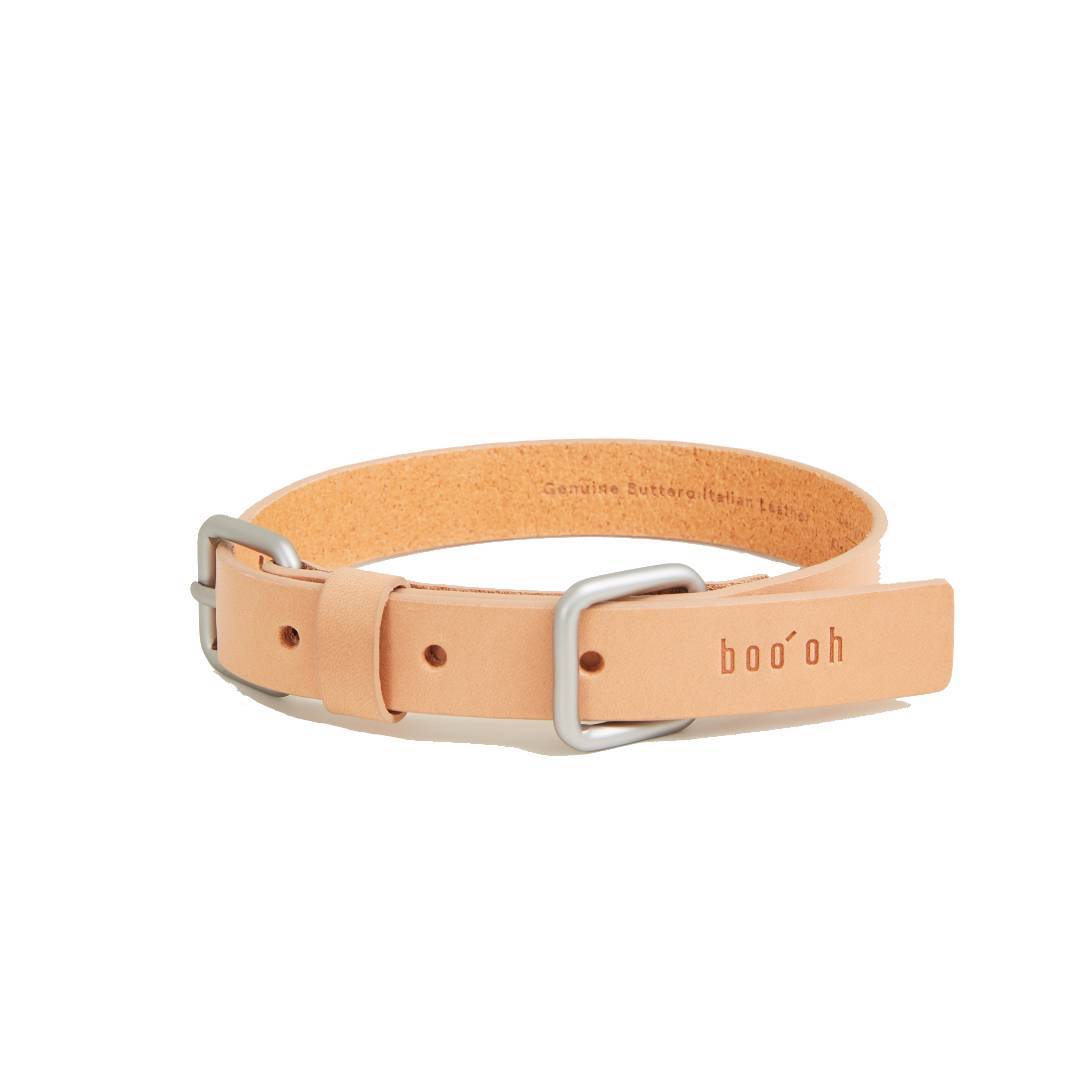 Handmade Premium Leather Collar Natural