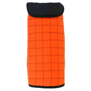 Waterproof Quilted Dog Jacket with Faux Lambswool in Pumpkin Orange