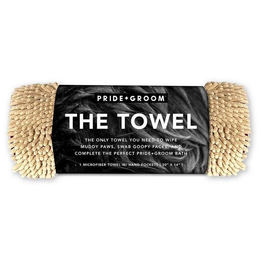 Dog Bath Towel Hand Pockets Microfiber Chenille