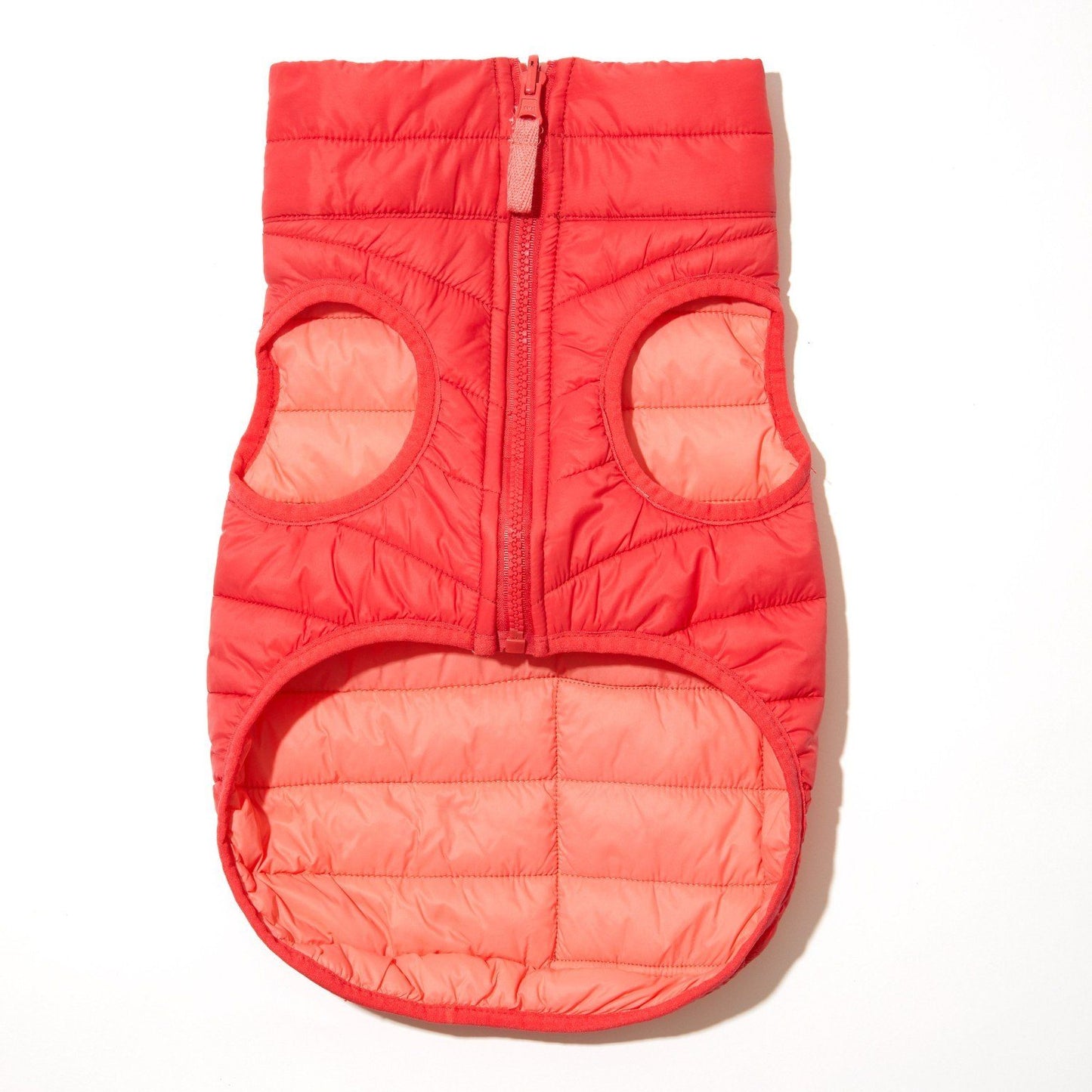 Reversible Water-Resistant Puffer Jacket Vest in Golden Yellow and Hunter Green