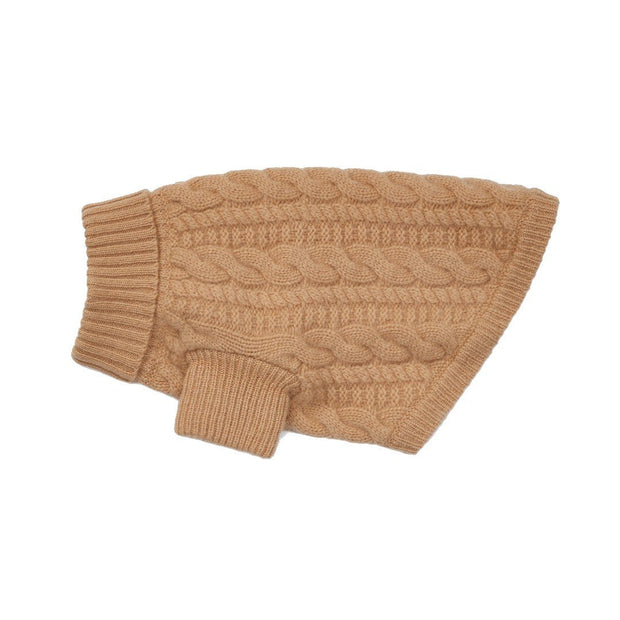 Cashmere Dog Sweater in Camel