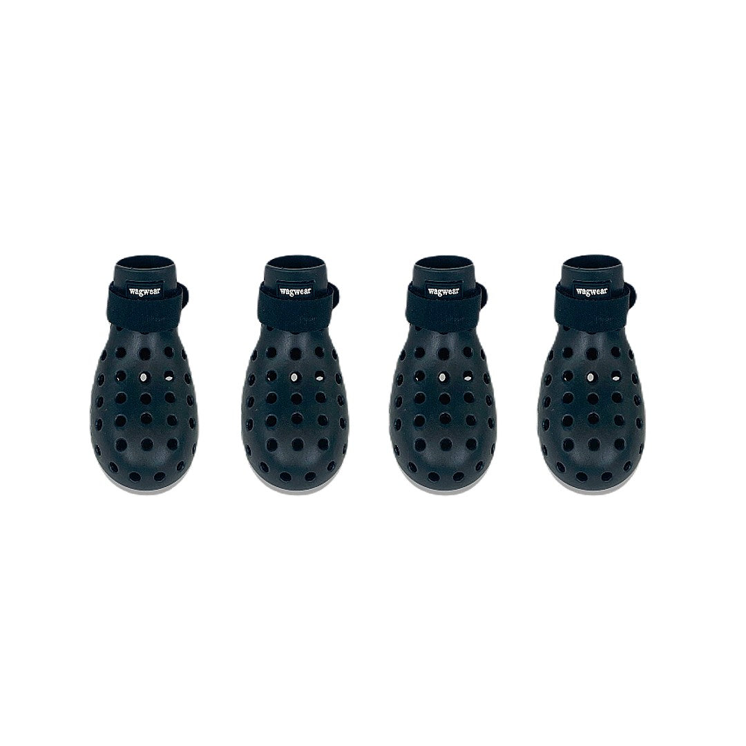 WagWellies Summer Paw Protector Dog Booties in Classic Black