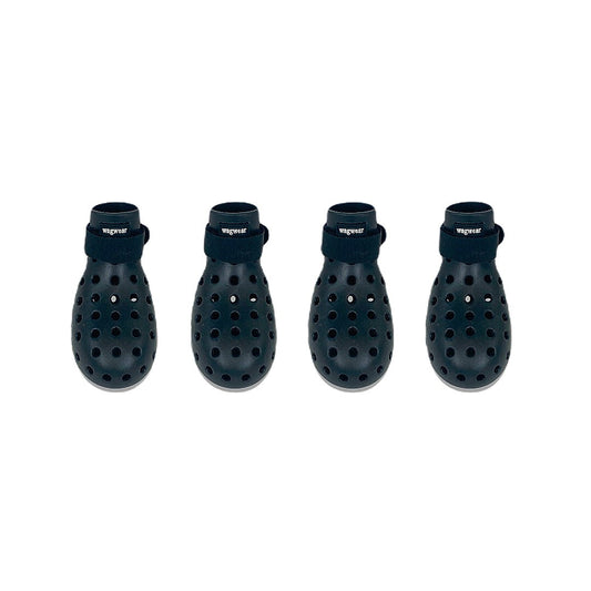 WagWellies Summer Paw Protector Dog Booties in Classic Black