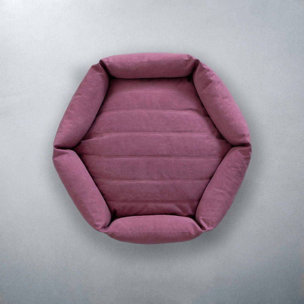 Hexagon Dog Bed in Berry Red - This Dog's Life
