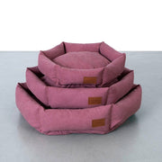 Hexagon Dog Bed in Berry Red - This Dog's Life