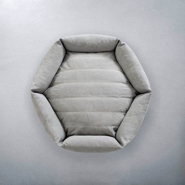 Hexagon Dog Bed in Stone Gray - This Dog's Life