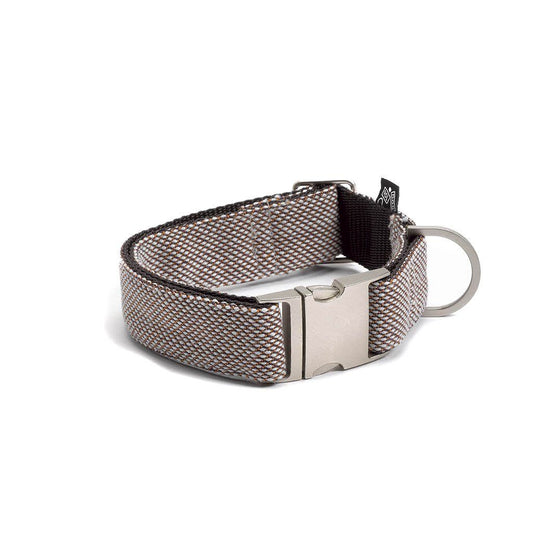 Adjustable Dog Collar in Cocoa Brown Weave - This Dog's Life