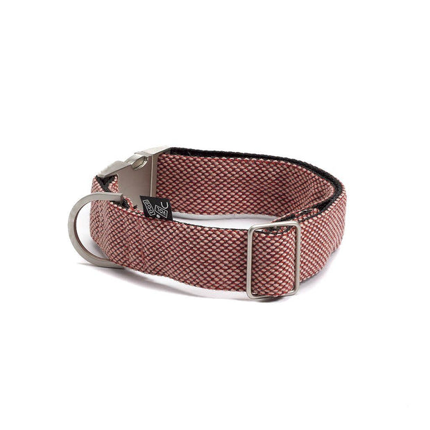 Adjustable Dog Collar in Scarlet Red Weave - This Dog's Life