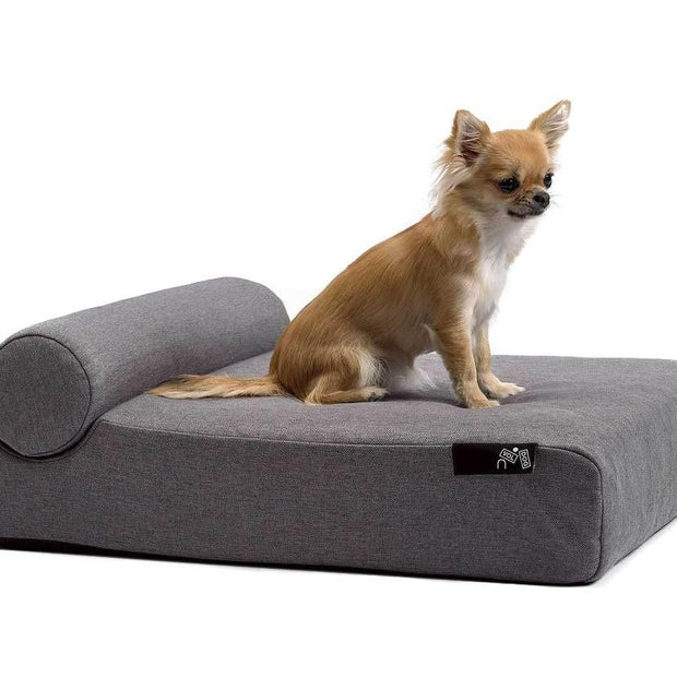 Memory Foam Dog Bed With Pillow in Silver Gray - This Dog's Life