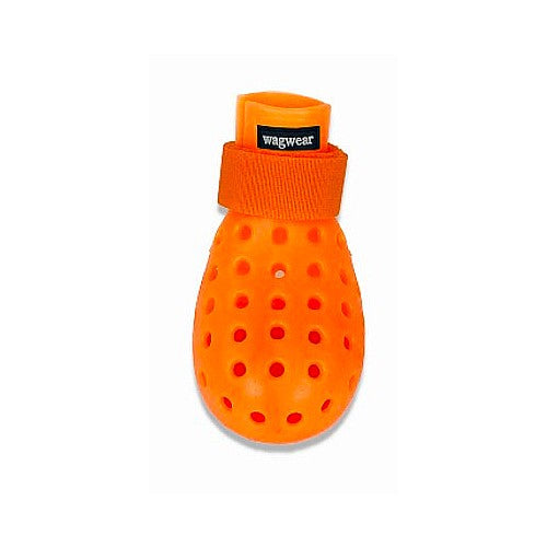 WagWellies Summer Paw Protector Dog Booties in Neon Orange