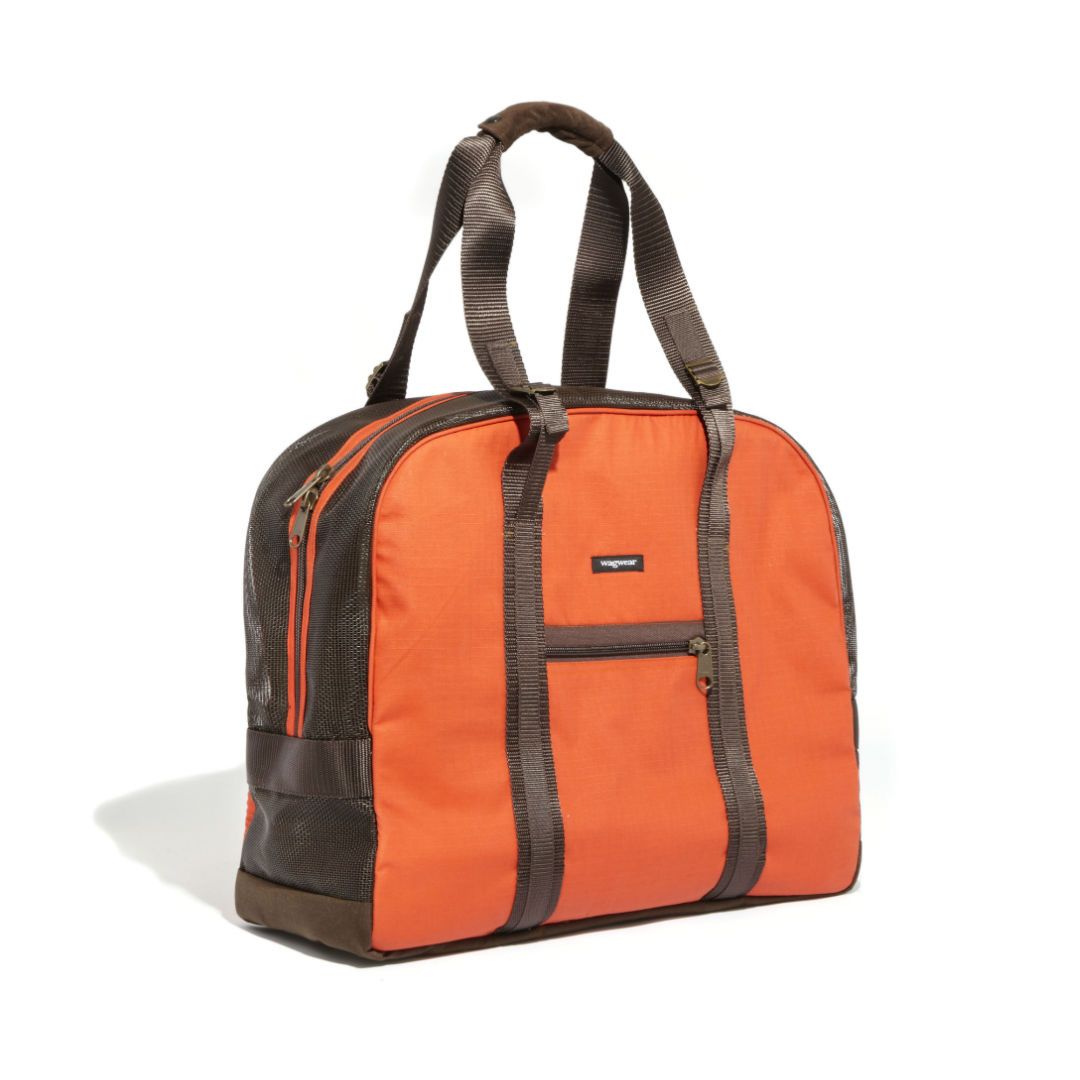 Mesh Panel Airline Approved Dog Carrier Brown
