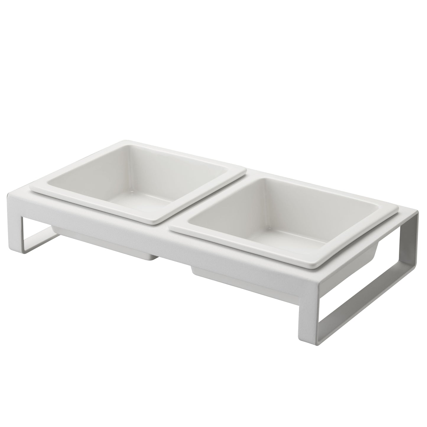 Modern Tip-Proof Dog Bowls in White - This Dog's Life