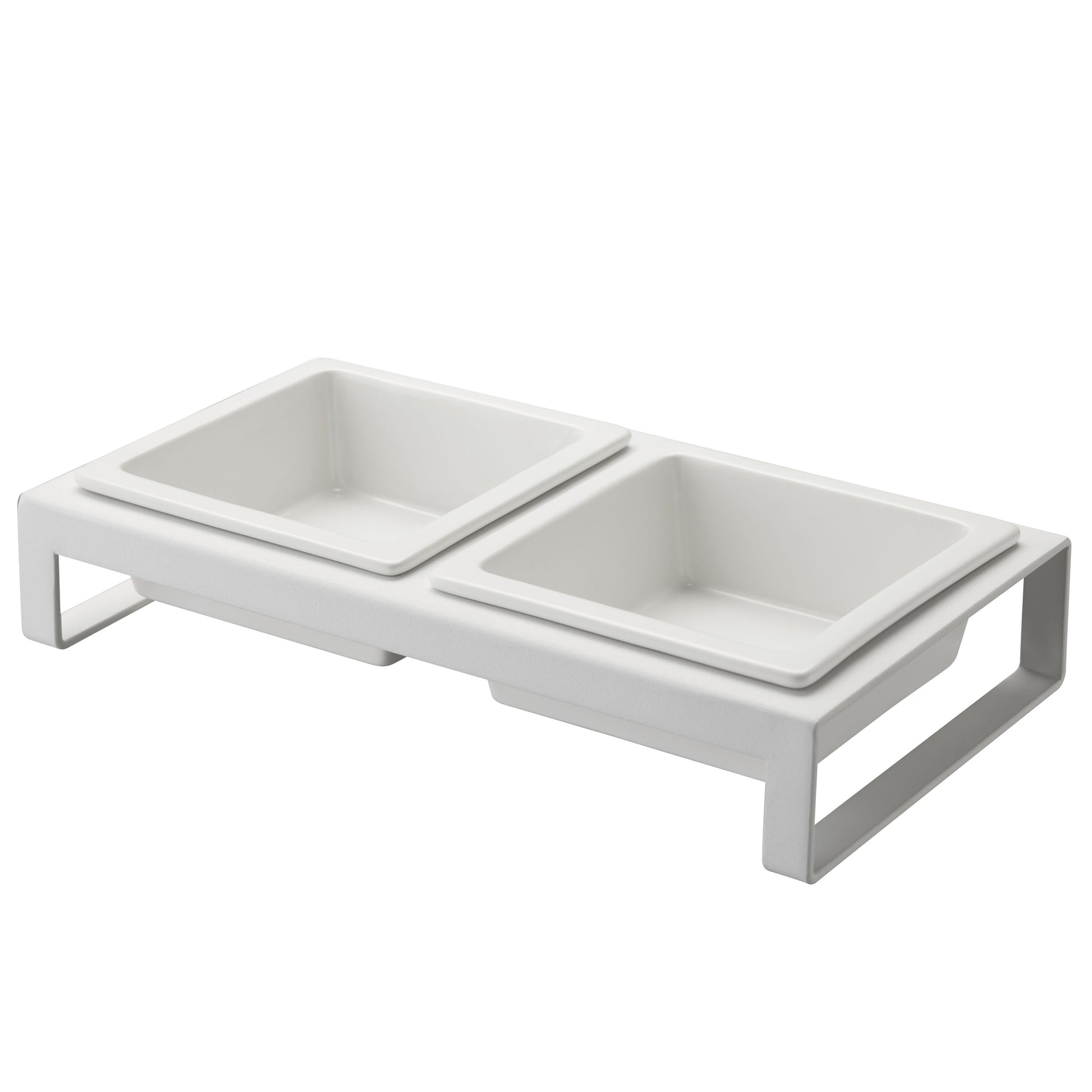 Modern Tip-Proof Dog Bowls in White - This Dog's Life