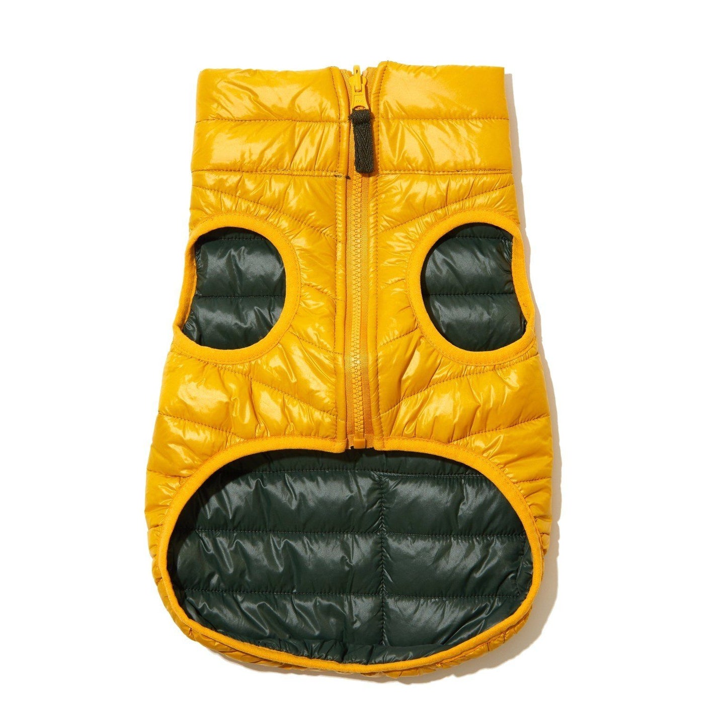 Reversible Water-Resistant Puffer Jacket Vest in Cobalt Blue and Aqua