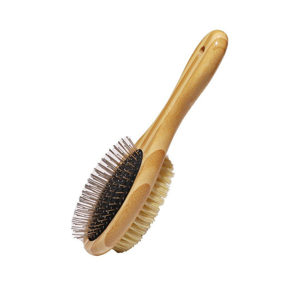 Double-Sided Dog Brush Made of Plant Fibers