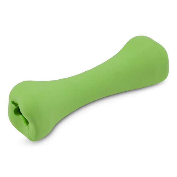 Natural Rubber Dog Bone in Lime Green