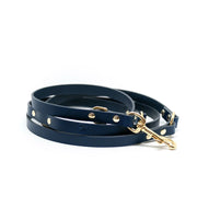The Essential 5-in-1 Leather Leash in Navy Blue - This Dog's Life